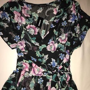 BNWT Peplum style floral shirt from Express